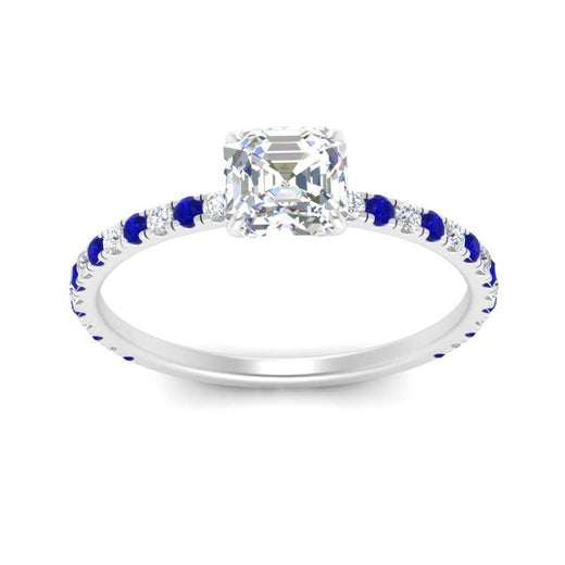 three-fourth-under-halo-asscher-cut-diamond-engagement-ring-with-sapphire-in-FD9168ASRGSABLANGLE3-NL-WG