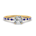 Thumbnail 6 - three-fourth-under-halo-asscher-cut-diamond-engagement-ring-with-sapphire-in-FD9168ASRGSABLANGLE3-NL-YG