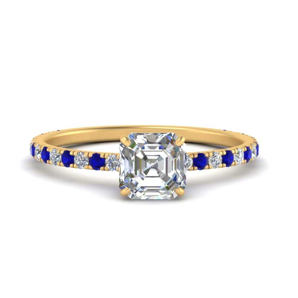three-fourth-under-halo-asscher-cut-diamond-engagement-ring-with-sapphire-in-FD9168ASRGSABLANGLE3-NL-YG