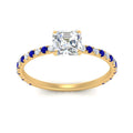 Thumbnail 7 - three-fourth-under-halo-asscher-cut-diamond-engagement-ring-with-sapphire-in-FD9168ASRGSABLANGLE3-NL-YG