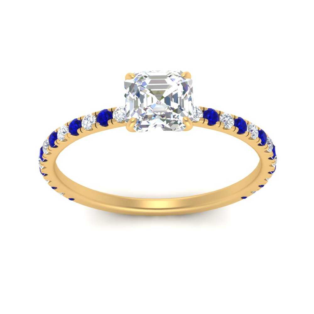 three-fourth-under-halo-asscher-cut-diamond-engagement-ring-with-sapphire-in-FD9168ASRGSABLANGLE3-NL-YG