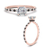 Load image into Gallery viewer, three-fourth-under-halo-asscher-cut-engagement-ring-with-black-diamond-in-FD9168ASRGBLACKANGLE3-NL-RG