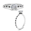 Load image into Gallery viewer, three-fourth-under-halo-asscher-cut-engagement-ring-with-black-diamond-in-FD9168ASRGBLACKANGLE3-NL-WG