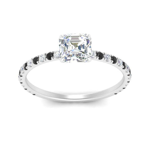 three-fourth-under-halo-asscher-cut-engagement-ring-with-black-diamond-in-FD9168ASRGBLACKANGLE3-NL-WG