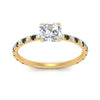 Load image into Gallery viewer, three-fourth-under-halo-asscher-cut-engagement-ring-with-black-diamond-in-FD9168ASRGBLACKANGLE3-NL-YG