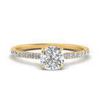 Load image into Gallery viewer, three-fourth-under-halo-cushion-cut-diamond-engagement-ring-in-FD9168CURANGLE3-NL-YG
