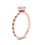Load image into Gallery viewer, three-fourth-under-halo-cushion-cut-diamond-engagement-ring-with-orange-sapphire-in-FD9168CURGSAORANGLE3-NL-RG
