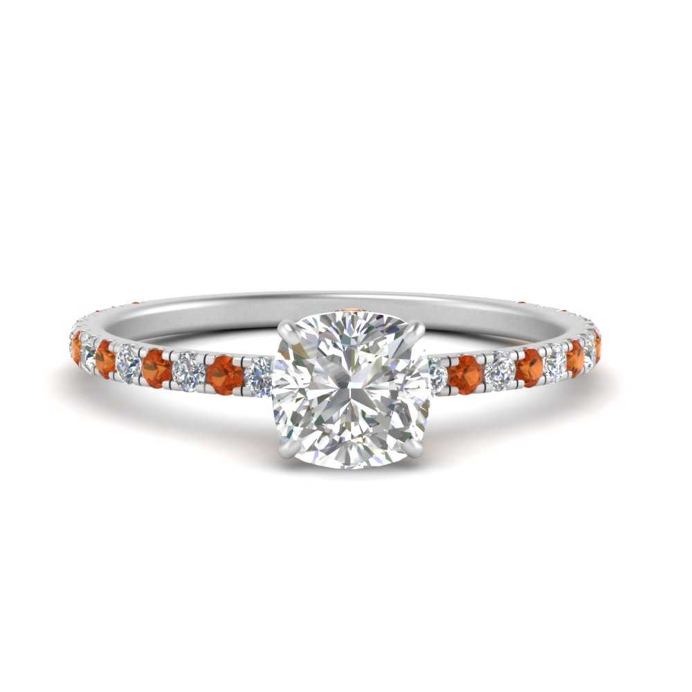 three-fourth-under-halo-cushion-cut-diamond-engagement-ring-with-orange-sapphire-in-FD9168CURGSAORANGLE3-NL-WG