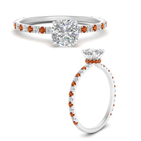 three-fourth-under-halo-cushion-cut-diamond-engagement-ring-with-orange-sapphire-in-FD9168CURGSAORANGLE3-NL-WG