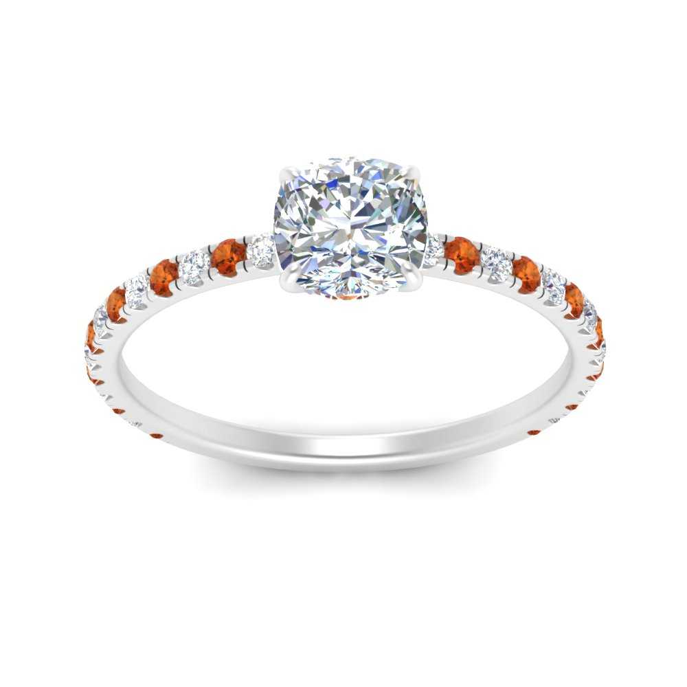 three-fourth-under-halo-cushion-cut-diamond-engagement-ring-with-orange-sapphire-in-FD9168CURGSAORANGLE3-NL-WG