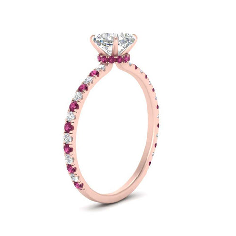 three-fourth-under-halo-cushion-cut-diamond-engagement-ring-with-pink-sapphire-in-FD9168CURGSADRPIANGLE3-NL-RG