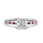 Load image into Gallery viewer, three-fourth-under-halo-cushion-cut-diamond-engagement-ring-with-pink-sapphire-in-FD9168CURGSADRPIANGLE3-NL-WG
