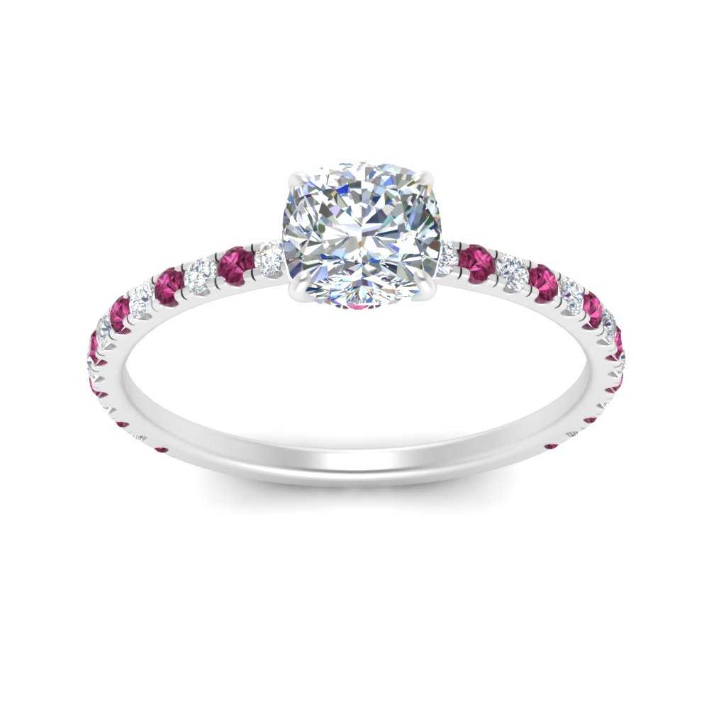 three-fourth-under-halo-cushion-cut-diamond-engagement-ring-with-pink-sapphire-in-FD9168CURGSADRPIANGLE3-NL-WG