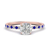 Load image into Gallery viewer, three-fourth-under-halo-cushion-cut-diamond-engagement-ring-with-sapphire-in-FD9168CURGSABLANGLE3-NL-RG
