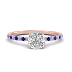 Load image into Gallery viewer, three-fourth-under-halo-cushion-cut-diamond-engagement-ring-with-sapphire-in-FD9168CURGSABLANGLE3-NL-RG

