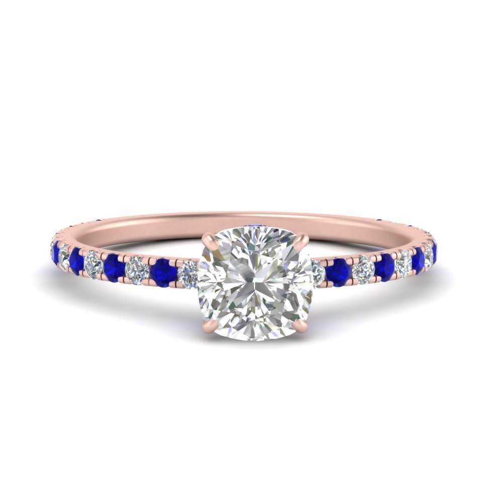 three-fourth-under-halo-cushion-cut-diamond-engagement-ring-with-sapphire-in-FD9168CURGSABLANGLE3-NL-RG