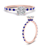 Load image into Gallery viewer, three-fourth-under-halo-cushion-cut-diamond-engagement-ring-with-sapphire-in-FD9168CURGSABLANGLE3-NL-RG
