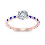 Load image into Gallery viewer, three-fourth-under-halo-cushion-cut-diamond-engagement-ring-with-sapphire-in-FD9168CURGSABLANGLE3-NL-RG

