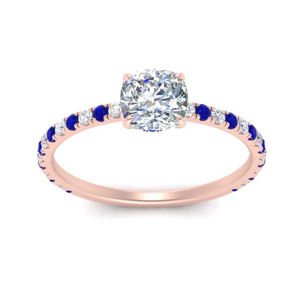 three-fourth-under-halo-cushion-cut-diamond-engagement-ring-with-sapphire-in-FD9168CURGSABLANGLE3-NL-RG