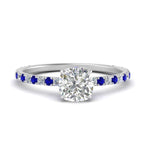 Load image into Gallery viewer, three-fourth-under-halo-cushion-cut-diamond-engagement-ring-with-sapphire-in-FD9168CURGSABLANGLE3-NL-WG
