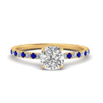 Load image into Gallery viewer, three-fourth-under-halo-cushion-cut-diamond-engagement-ring-with-sapphire-in-FD9168CURGSABLANGLE3-NL-YG
