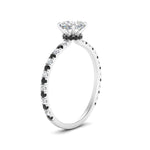 Load image into Gallery viewer, three-fourth-under-halo-cushion-cut-engagement-ring-with-black-diamond-in-FD9168CURGBLACKANGLE3-NL-WG
