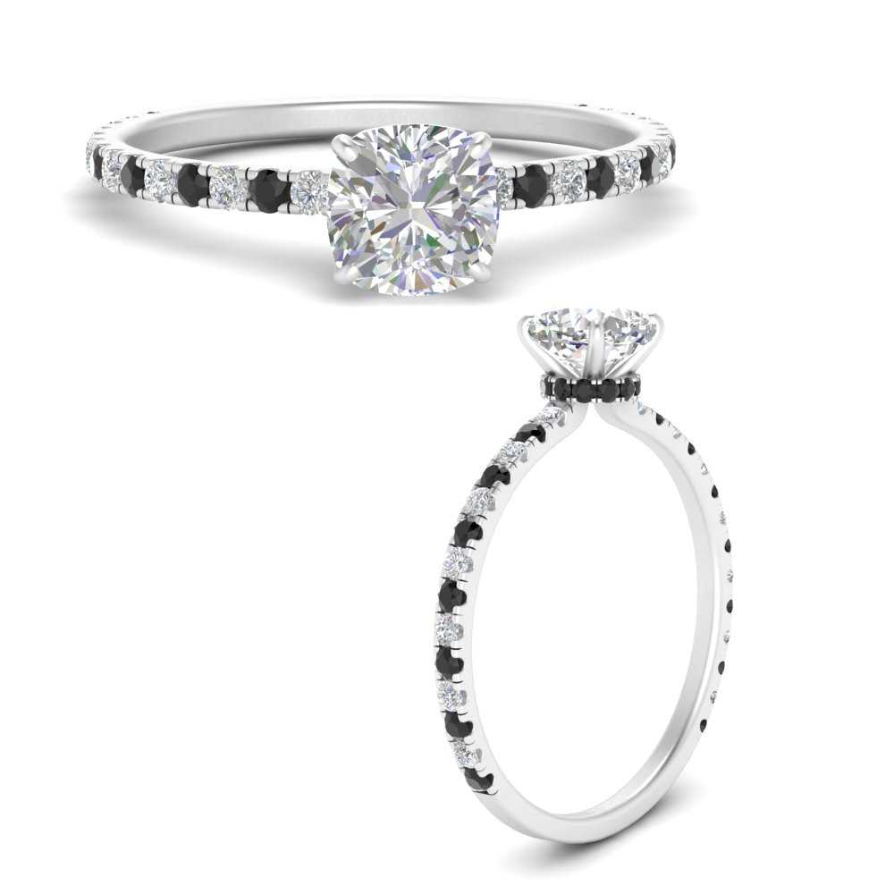three-fourth-under-halo-cushion-cut-engagement-ring-with-black-diamond-in-FD9168CURGBLACKANGLE3-NL-WG