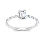 Load image into Gallery viewer, three-fourth-under-halo-emerald-cut-diamond-engagement-ring-in-FD9168EMRANGLE3-NL-WG
