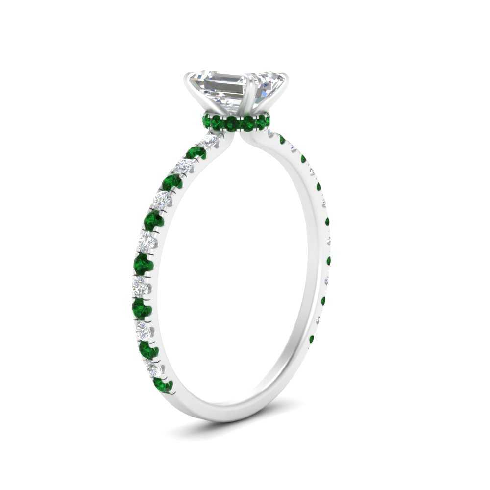 three-fourth-under-halo-emerald-cut-diamond-engagement-ring-with-emerald-in-FD9168EMRGEMGRANGLE3-NL-WG