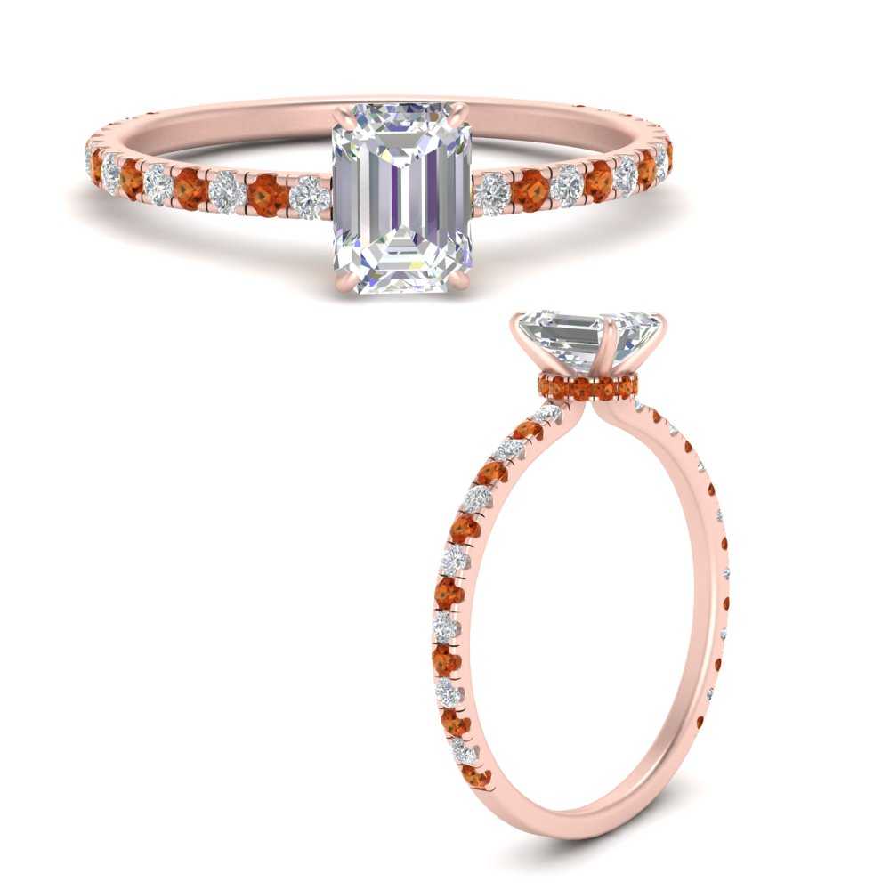 three-fourth-under-halo-emerald-cut-diamond-engagement-ring-with-orange-sapphire-in-FD9168EMRGSAORANGLE3-NL-RG