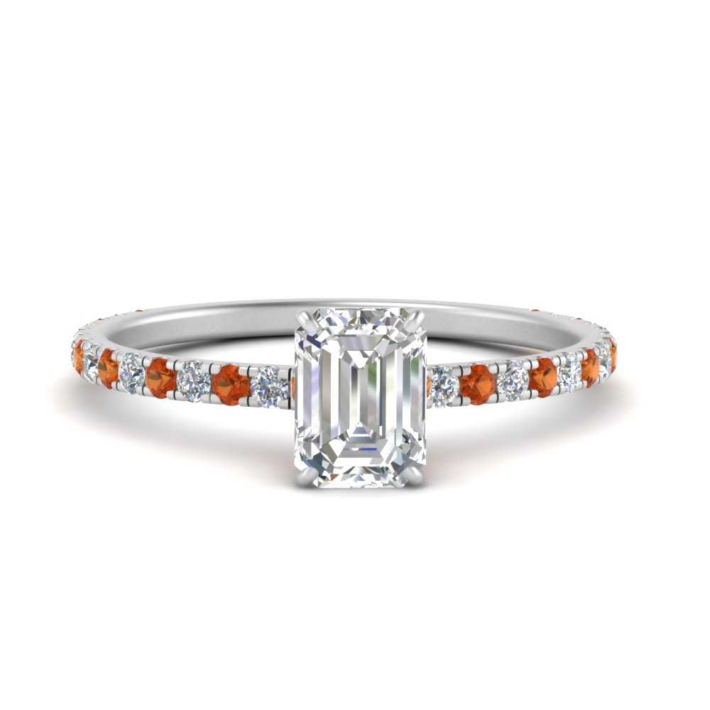 three-fourth-under-halo-emerald-cut-diamond-engagement-ring-with-orange-sapphire-in-FD9168EMRGSAORANGLE3-NL-WG