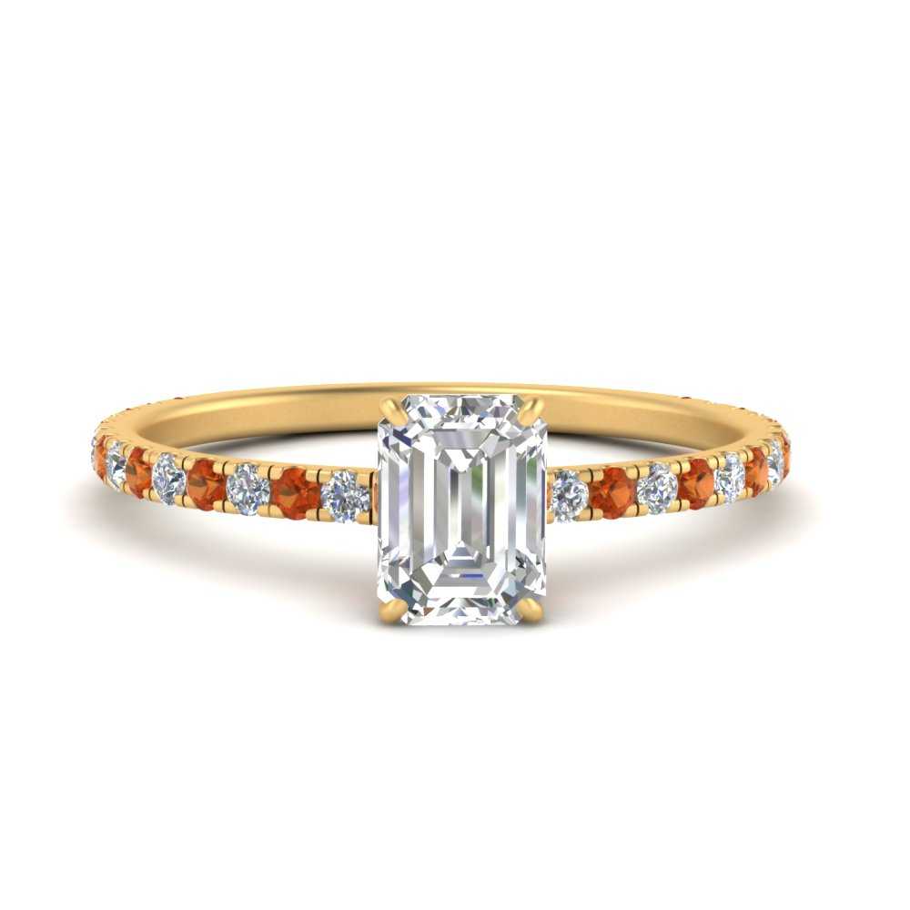 three-fourth-under-halo-emerald-cut-diamond-engagement-ring-with-orange-sapphire-in-FD9168EMRGSAORANGLE3-NL-YG