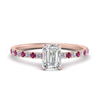 Load image into Gallery viewer, three-fourth-under-halo-emerald-cut-diamond-engagement-ring-with-pink-sapphire-in-FD9168EMRGSADRPIANGLE3-NL-RG
