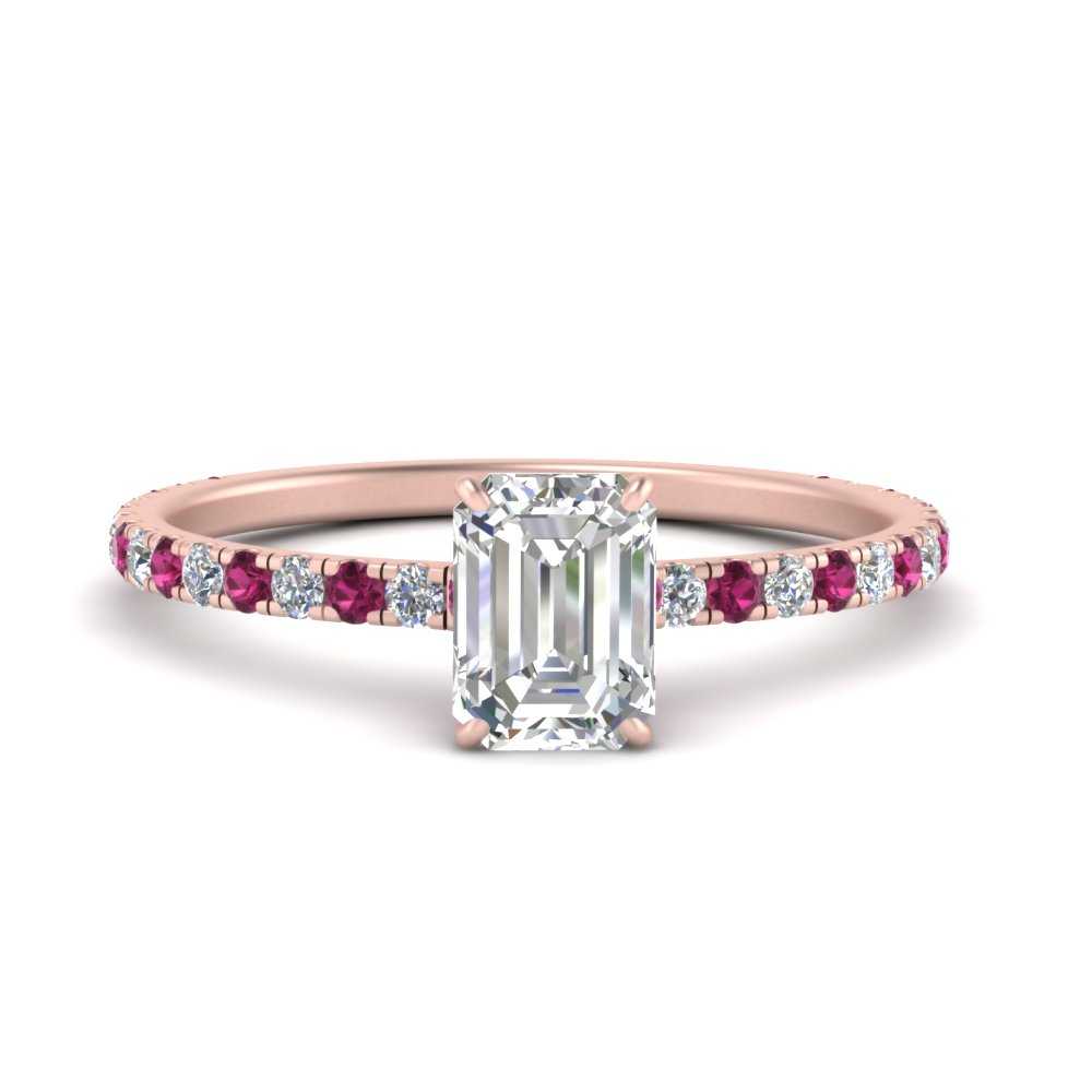 three-fourth-under-halo-emerald-cut-diamond-engagement-ring-with-pink-sapphire-in-FD9168EMRGSADRPIANGLE3-NL-RG