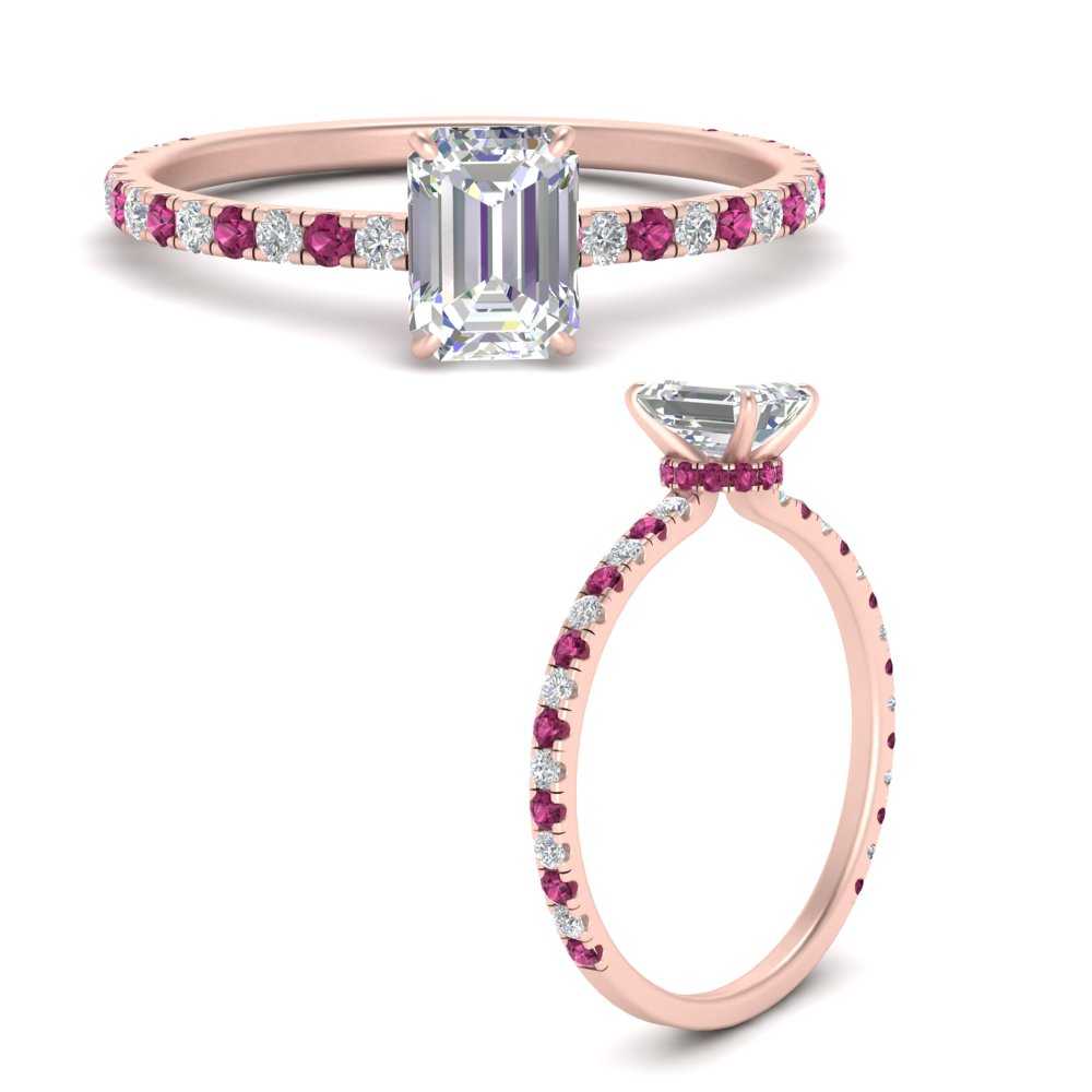three-fourth-under-halo-emerald-cut-diamond-engagement-ring-with-pink-sapphire-in-FD9168EMRGSADRPIANGLE3-NL-RG