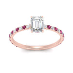 Load image into Gallery viewer, three-fourth-under-halo-emerald-cut-diamond-engagement-ring-with-pink-sapphire-in-FD9168EMRGSADRPIANGLE3-NL-RG

