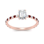 Load image into Gallery viewer, three-fourth-under-halo-emerald-cut-diamond-engagement-ring-with-ruby-in-FD9168EMRGRUDRANGLE3-NL-RG
