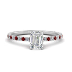 Load image into Gallery viewer, three-fourth-under-halo-emerald-cut-diamond-engagement-ring-with-ruby-in-FD9168EMRGRUDRANGLE3-NL-WG

