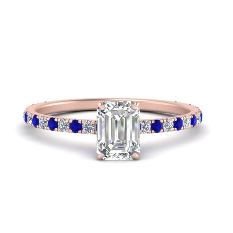 three-fourth-under-halo-emerald-cut-diamond-engagement-ring-with-sapphire-in-FD9168EMRGSABLANGLE3-NL-RG