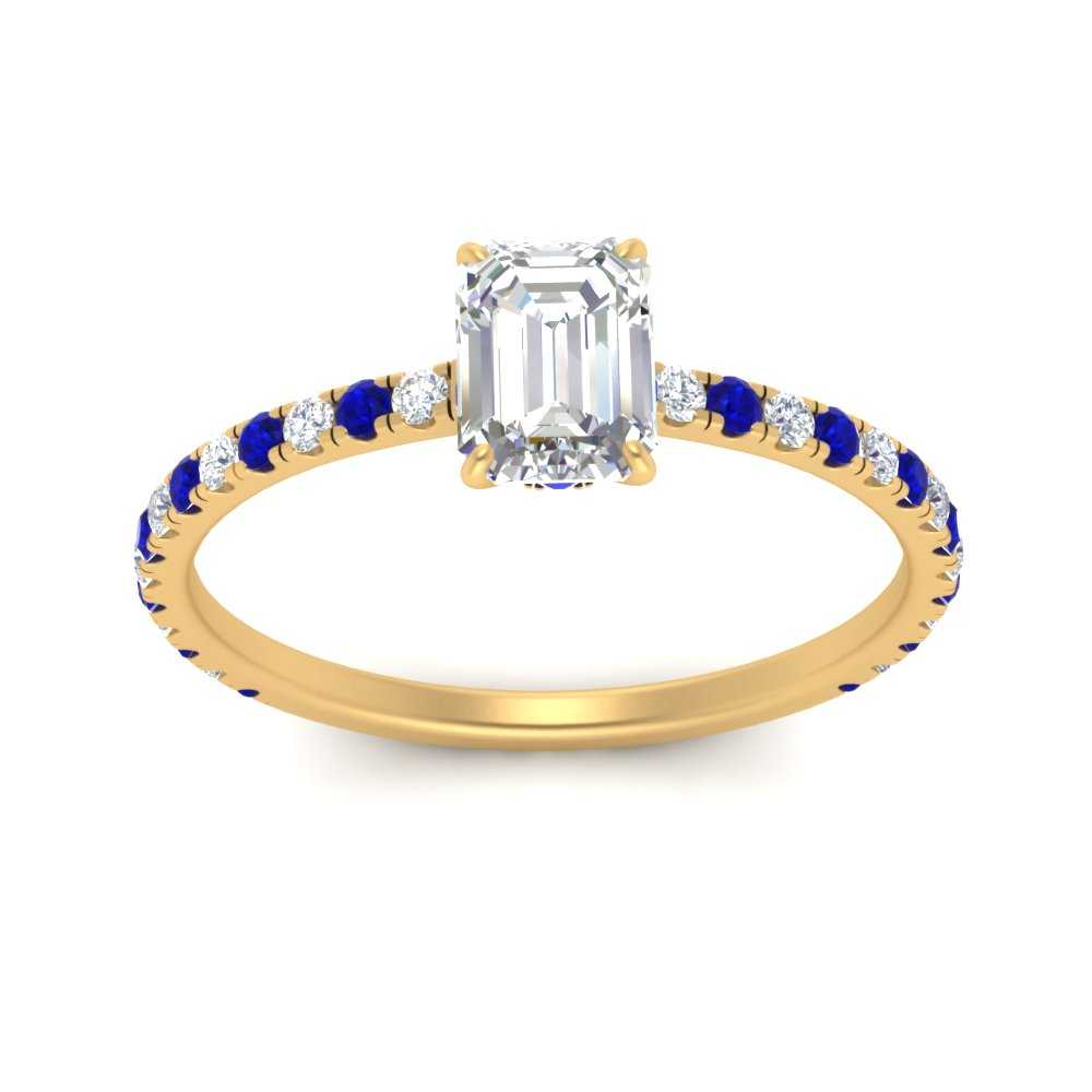 three-fourth-under-halo-emerald-cut-diamond-engagement-ring-with-sapphire-in-FD9168EMRGSABLANGLE3-NL-YG