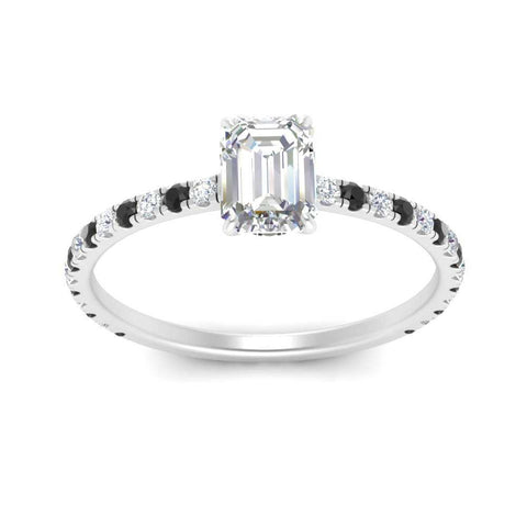 three-fourth-under-halo-emerald-cut-engagement-ring-with-black-diamond-in-FD9168EMRGBLACKANGLE3-NL-WG