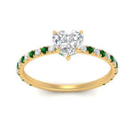 Load image into Gallery viewer, three-fourth-under-halo-heart-shaped-diamond-engagement-ring-with-emerald-in-FD9168HTRGEMGRANGLE3-NL-YG
