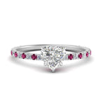 Load image into Gallery viewer, three-fourth-under-halo-heart-shaped-diamond-engagement-ring-with-pink-sapphire-in-FD9168HTRGSADRPIANGLE3-NL-WG
