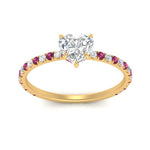 Load image into Gallery viewer, three-fourth-under-halo-heart-shaped-diamond-engagement-ring-with-pink-sapphire-in-FD9168HTRGSADRPIANGLE3-NL-YG
