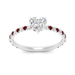 Load image into Gallery viewer, three-fourth-under-halo-heart-shaped-diamond-engagement-ring-with-ruby-in-FD9168HTRGRUDRANGLE3-NL-WG
