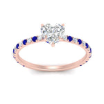 Load image into Gallery viewer, three-fourth-under-halo-heart-shaped-diamond-engagement-ring-with-sapphire-in-FD9168HTRGSABLANGLE3-NL-RG
