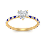 Load image into Gallery viewer, three-fourth-under-halo-heart-shaped-diamond-engagement-ring-with-sapphire-in-FD9168HTRGSABLANGLE3-NL-YG
