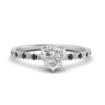 Load image into Gallery viewer, three-fourth-under-halo-heart-shaped-engagement-ring-with-black-diamond-in-FD9168HTRGBLACKANGLE3-NL-WG
