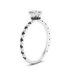 Load image into Gallery viewer, three-fourth-under-halo-heart-shaped-engagement-ring-with-black-diamond-in-FD9168HTRGBLACKANGLE3-NL-WG
