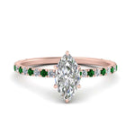 Load image into Gallery viewer, three-fourth-under-halo-marquise-cut-diamond-engagement-ring-with-emerald-in-FD9168MQRGEMGRANGLE3-NL-RG
